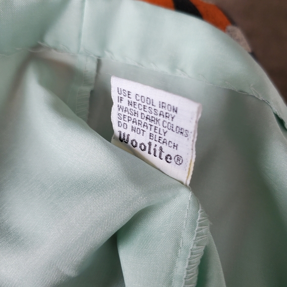 Vintage Silkhana Button Front Shirt 14 Mint Green - Picture 10 of 11